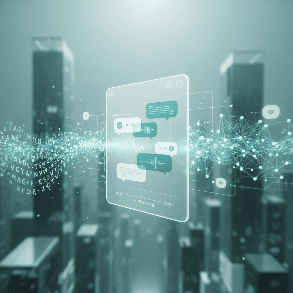 Conversational AI chatbot interface visualization